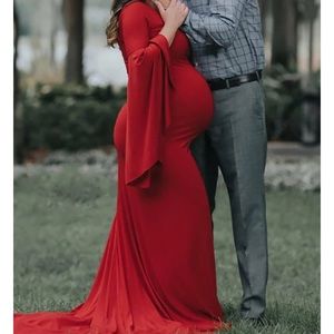 Red maternity dress!